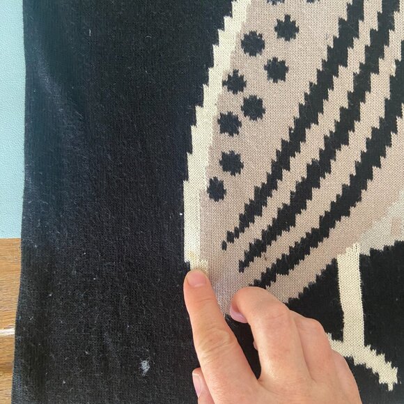 Cupio Black Owl Tunic Sweater Size Medium - Picture 7 of 12